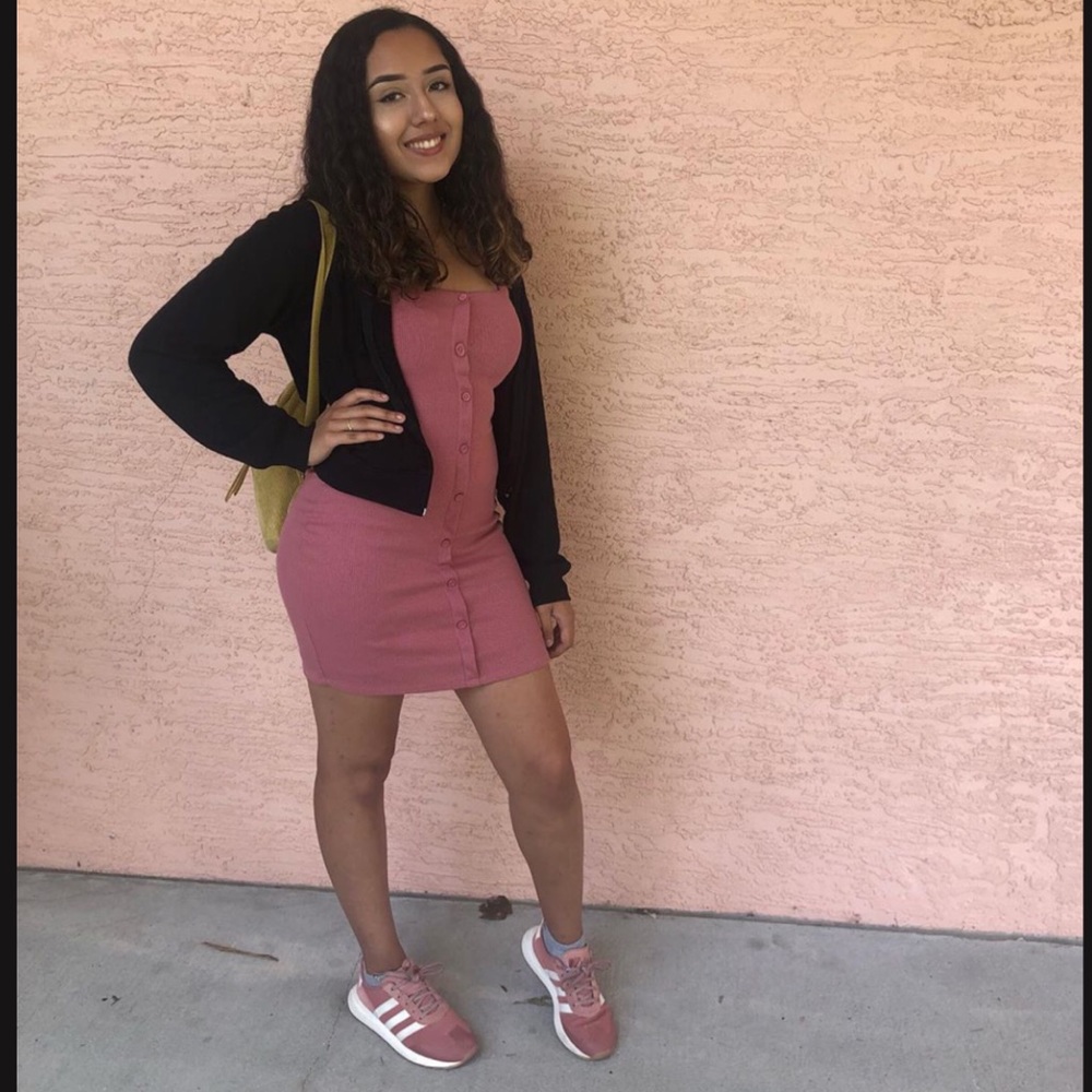 Pink mid dress